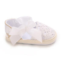 Zapatillas De Verano Para Bebés Niñas 0-18M Con Lazo Casual Sandalias Suave Cómodas Para Primeros Pasos Material Transpirable Tela Y Algodón - details 11