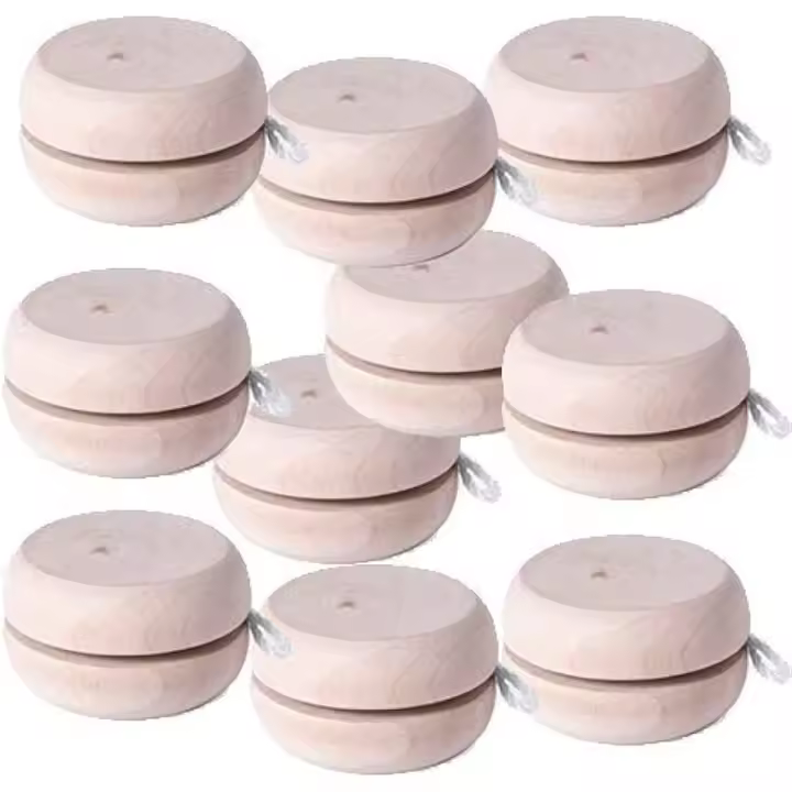 Lote de 20 Yoyos de Madera Colores - Regalos Infantiles niños Cumpleaños Comuniones - 1