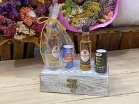 Lote de 10 Miniaturas de Bebida en Chupito de Cristal y Bote de Caramelos en Bolsa de Regalo con Lazo - Regalos Originales para Invitados de Boda, Aniversarios, Comuniones, Bautizos, Cumpleaños y Despedidas de Soltero/Soltera - details 9