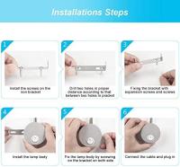 Lámpara de pared para Mesita de Noche, 2 Luces, LED, lámpara de Lectura, lámpara de Cuello de CISne, 3 W, Luz Blanca Cálida de 3000 K, lámpara de Lectura, plateada - details 2