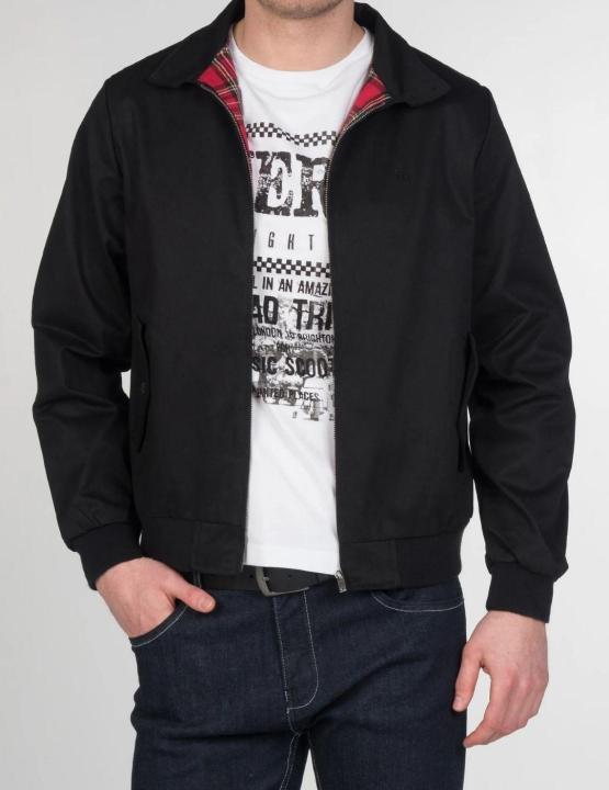 Cazadora Harrington Merc Negra Hombre