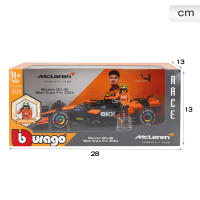 Burago - Maqueta McLaren MCL38 2024 escala 1:24 de Lando Norris, réplica con licencia oficial del GP de Miami, figura incluida y diseño fiel al monoplaza real - details 6