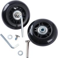 Juego de 2 Ruedas para Maleta, Kit de reparación de repuesto, ejes de Goma silenciosos, de repuesto para Maleta Ruedas, accesorios de equipamiento (50mm x 18mm) - details 0