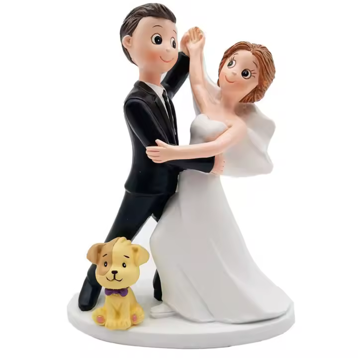 Disok Figura Pastel Bailando con Perro - Regalos para Fiestas y Celebraciones - 1