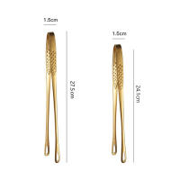 Pinza De Barbacoa Estilo Coreano En Acero Inoxidable Amarillo Y Plateado Clip Extendido Para Pan Herramienta De Cocina - details 8