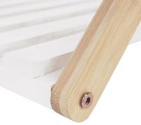 Estantería Plegable de Madera Marrón y Blanco - Multiuso - Estantería de bambú 3/4 baldas - details 2