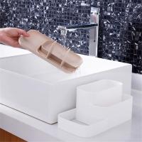 Estuche de plástico para maquillaje, caja contenedora de joyería, organizador de maquillaje, cajones, caja de almacenamiento de cosméticos, soporte para brochas de maquillaje - details 15