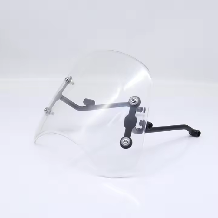 Parabrisas De Motocicleta Para Benelli Leoncino 500 Con Soportes Accesorios De Frontera De Alta Calidad En ABS Plástico Negro Clear Smoke - 1
