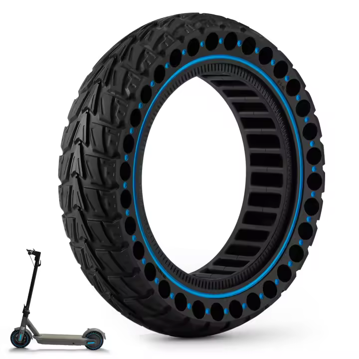 Pneumático Sólido Para Patinete Eléctrico Ninebot G30 G30L G30D Tamaño 10x2.5 Antideslizante Y Explosión-Resistente Con Buena Adhesión - 1