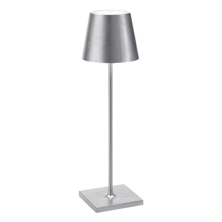 Lámpara de Mesa LED Poldina Pro Silver Leaf recargable y regular con Katería de hasta 12 Horas - 1