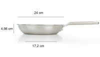 ARCOS Samoa Inox - Set 2 Sartenes Acero Inoxidable (24 / 28 cm) - Sin Antiadherente - Mango de Inox - Base Inducción - details 1
