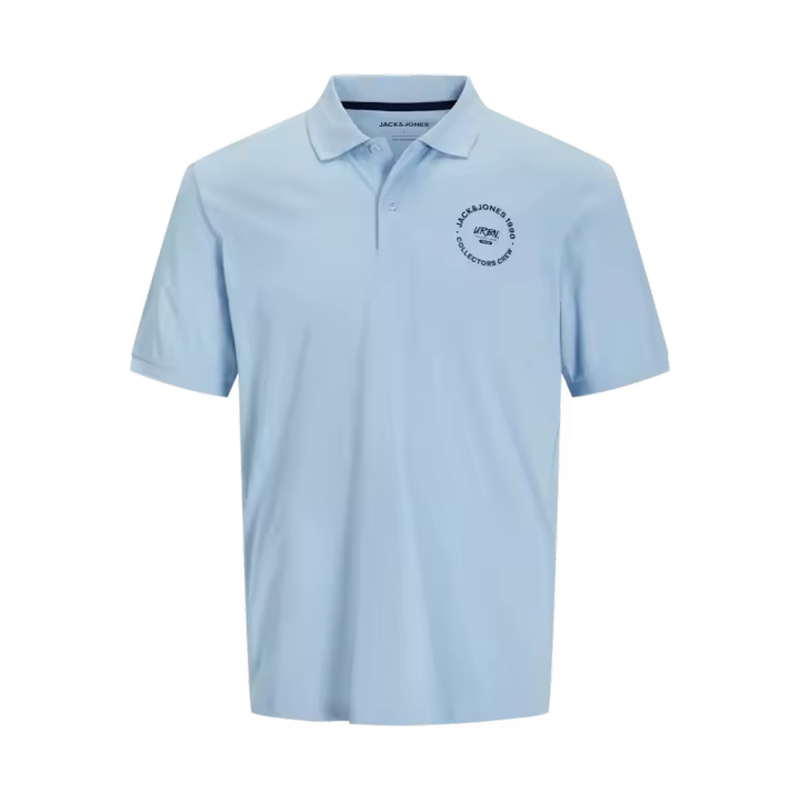 Jack & Jones Simon Polo Manga Corta Color Azul Claro - Comodidad Y Calidez - 1
