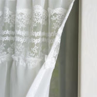 Cortinas De Encaje Blancas Transparentes Para Cocina Y Estudio Decoración De Ventanas Pequeñas Estilo Rustico Cortinas Para Puerta De Cocina - details 6