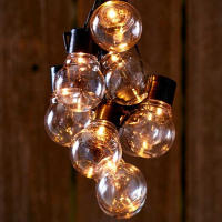 Cadena De Luces LED De 10/20 Bulbos Para Decoración De Bodas Fiestas Y Jardines Fuente De Alimentación Por Batería Blanco Cálido - details 2