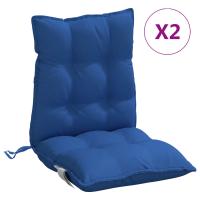 vidaXL Cojines de silla de respaldo bajo 2 uds tela Color Antracita,  Verde,  Negro y mas Cojín Decorativo de Asiento Cojines de muebles de salon - details 4