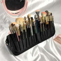 Bolso Organizador De Maquillaje Para Mujer Profesional Plegable Impermeable Con 29/14 Agujeros Estuche Portátil Para Cosméticos Y Cepillos De Maquillaje - details 0