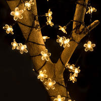 Luces De Cadena Solar De Paloma 100LED/50LED/20LED 8 Modos Exterior Navidad Jardín Fiesta Decoración Luz De Flores De Cerezo - details 4
