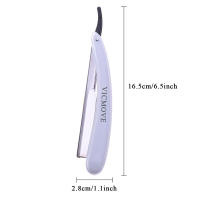 Cuchillo De Afeitar Profesional Para Barbearía Doble Faja Pliega Herramientas De Peluquería Acero Inoxidable Y Plástico Ecológico Para Hombre Uso En Rostro Axilas Bikini Y Cuerpo - details 5
