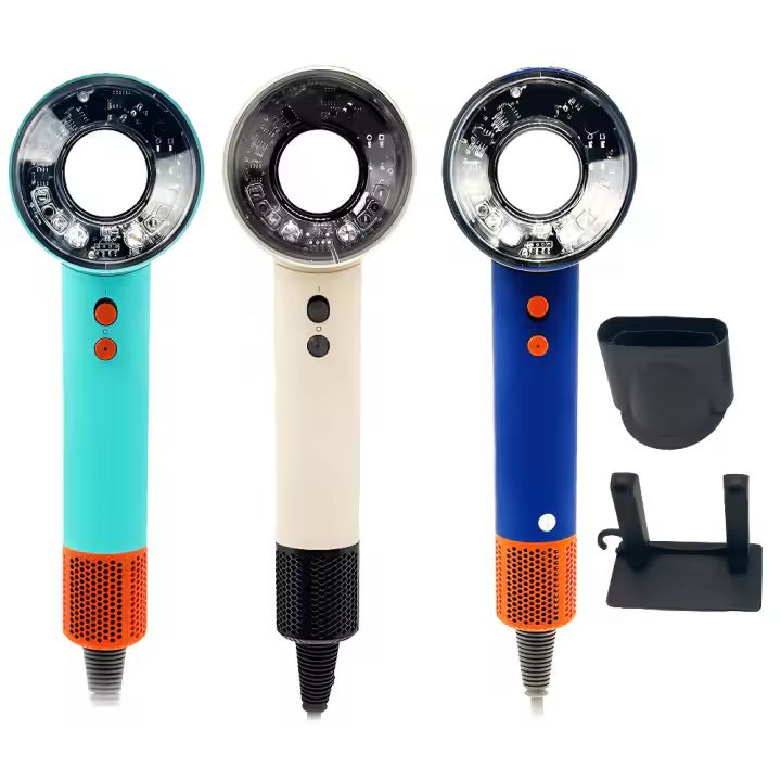 Secador profesional Diseño transparente con LED 3 velocidades Y 3 Ajustes de temperatura - 1