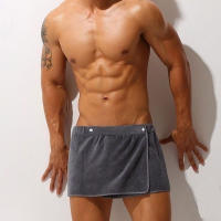 Delantal De Sauna Para Hombres Toalla Mágica De Baño Transpirable Y Suave Ropa Deportiva Para La Playa Y Ducha Adulto - details 0