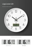 Reloj Negro Silencioso para Cocina, oficin, dormitorio, Sala de estar, 25 cm - details 1
