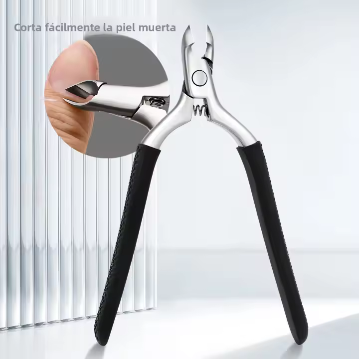 Tijeras De Cutícula De Silicona Con Mango Antideslizante Para Manicura Y Peluquería Herramienta De Acero Inoxidable Para Cortar Los Lados De Uñas - 1