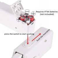 Mini máquina de coser a mano,minimáquina de coser para viaje en casa mas hilo.usas 4 AA PILAS（NO INCULIDO） - details 2