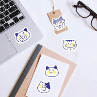 40pcs Pegatinas De Gato Azul Lindo Para Decorar Portátil Motocicleta Maleta PVC Impermeable Y Duradero Tamaño 6.5x4.5cm - details 7