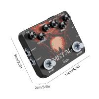 Pedal De Efectos Para Guitarra Rowin Dual Footswitch Ultimate Heavy Metal Boost Distortion 80s Y 90s Rock Metálica Hierro Completo - details 2