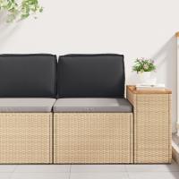 Cojín de Exterior vidaXL Negro Poliéster Medio Cojín de Silla - details 0