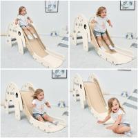 Tobogán Parque para Infantil Niños Recto Diapositiva Interior y Aire Libre Juguetes Jardín Elefante en Café/Marrón - details 1