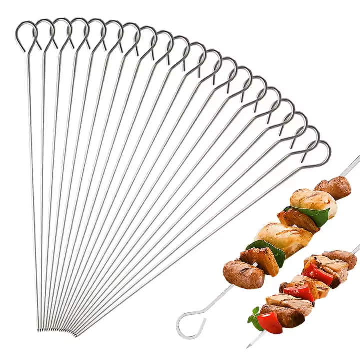 Pinchos reutilizables del kebab de Turquía DE LA CATEGORÍA alimenticia para la freidora del aire, los 20cm - 1