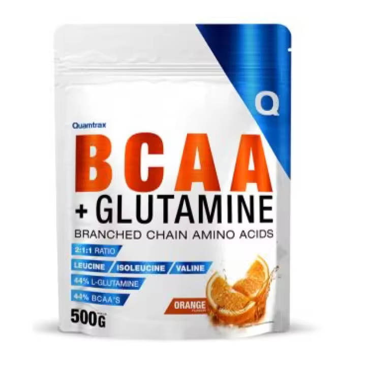 Quamtrax BCAA + Glutamine 500 Gr - Aminoácidos Ramificados para Recuperación Muscular y Catabolismo - 1
