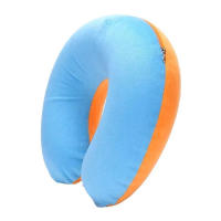Almohada De Viaje En Forma De U Soporte Cervical Inflable Portátil De Peluche Corto Esencial Para Descansar En La Oficina Y Dormir - details 9
