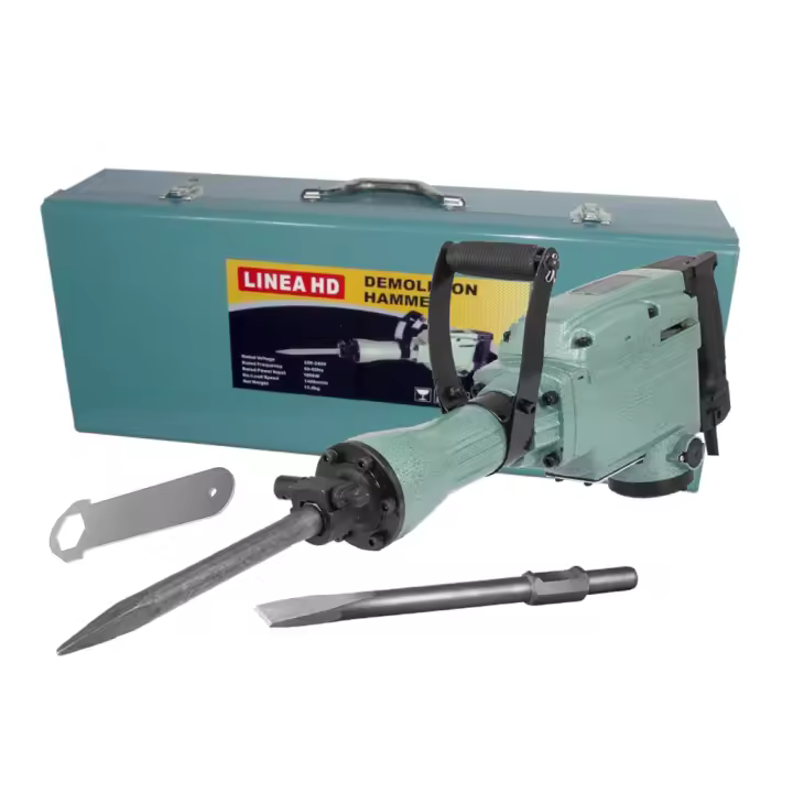Linea Hd – Martillo Demoledor Eléctrico – 1650W, 1400 Golpes/Min, 2 Puntas, Maletín Metálico incluido - 1