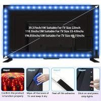 Tiras LED Azules 5V USB Para Iluminación De Pantalla De TV Inteligente Decoración De Habitación De Juego Y Coche Luz De Decoración Para Dormitorio - details 0