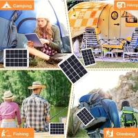 Cargador Solar Portátil 10W/5W USB 5V Para Móviles Y Uso Al Aire Libre Energizado Por Energía Solar Panel De Silicona Monocrómica Tamaño 30*14.5CM Peso 200g - details 0