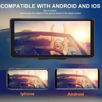 Podofo-Monitor inalámbrico para salpicadero de coche, Carplay, Airplay, Android Cast, compatible con tarjeta TF, cámara de respaldo, 10,36 pulgadas - details 7