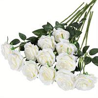 20pcs Arreglo De Rosas Artificiales Realistas Para Bodas Cumpleaños Y Más Decoración Floral Para El Hogar Y Arreglo De Flores - details 12