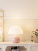 Lámpara De Mesa En Forma De Setas Blancas Con Cuerpo De Hierro Luz LED Moderna Para Decoración De Habitación Y Comedor - details 8