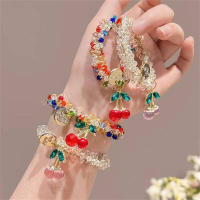 Diadema Elástica De Cuentas De Cristal Colorido Con Borlas Para El Cabello Accesorio De Moda Para Mujer Uso Dual Como Pulsera Y Diadema Decorativa Para Fiestas - details 0