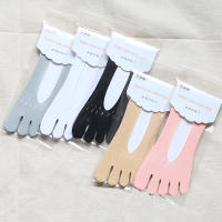 Pareja De Calcetines Ultradelgados Para Mujer Socks Invisible Five Finger Material De Algodón Tipo Casual Patrón Sólido - details 5