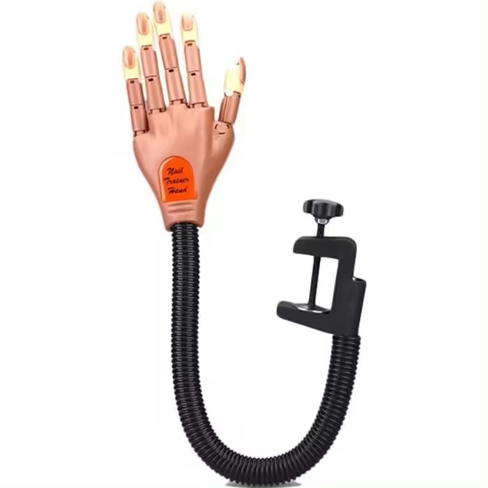 Kit de manicura herramienta de Arte de uñas práctica de entrenamiento de uñas mano de dedo Flexible + 100 Uds recarga de cubierta puntas mano de entrenamiento - 1