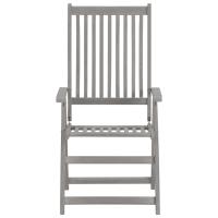 vidaXL Sillas de jardín reclinables 2 uds madera maciza de acacia gris - details 2