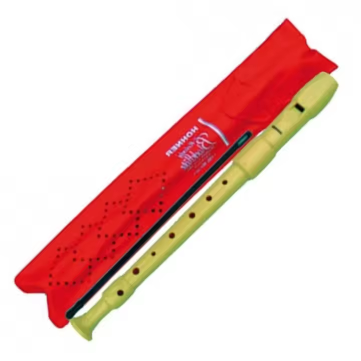 Flauta 2 piezas plastico hohner funda naranja - 1