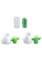 Molde De Velas De Silicona En Forma De Cactus Para Artesanía DIY Molde Para Resina Y Sabão Aromaterapia Herramientas De Fabricación De Velas - details 0