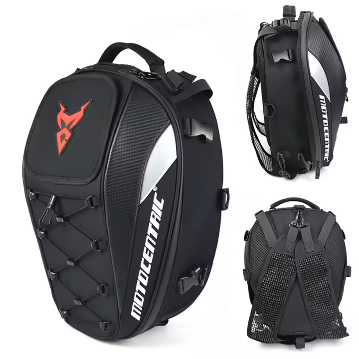 Bolsas De Asiento Trasero Para Motocicleta MOTOCENTRIC Impermeables Multifuncionales Con Bolsa De Casco Y Mochila Moto Rider - 1