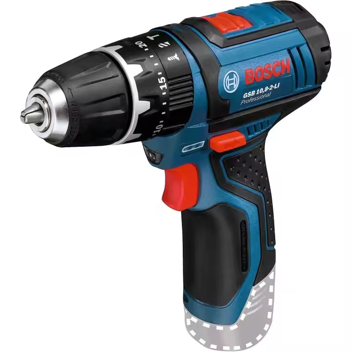 Bosch Professional 12V System GSB 12V-15 - Taladro percutor a batería (30 Nm, 1300 rpm, sin batería, en caja) - 1