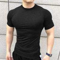 Camiseta De Compresión Para Hombre Verano Manga Corta Fitness Running Deporte Gimnasio Ropa Casual De Alta Calidad Tallas Verdaderas - details 1