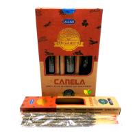 Incienso Orgánico Canela Ullas Hechos a Mano sin Mano de Obra Infantil y con Aceites Naturales, 12 Cajitas de 25g c/u. - details 0